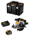 Dewalt sega circolare dcs565t1 (1 x 54v/18v 6,0 ah + dcb116 + tstak vi) 8435587931126