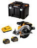 Dewalt sega circolare dcs565t2 (2 x 54v/18v 6,0 ah + dcb116 + tstak vi) 8435587931133