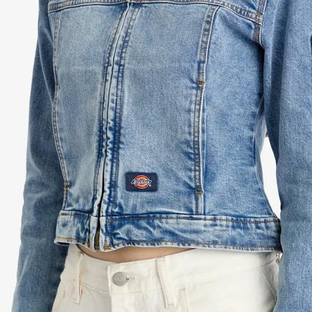 Dickies Giacca Denim Slim Jkt Rinsed Faded Blue