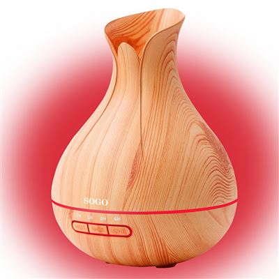 SOGO Diffusore elettrico di aromi ed essenze ad ultrasuoni 7 luci  2 modalità vapore