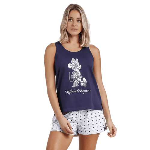 Disney Pigiama da donna Fabulous Minnie senza maniche corto 60537 S28 - Passarelli Biancheria