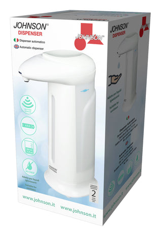 Dispenser Sapone Automatico Sensore Infrarossi 460ml Bianco Anti Goccia Dosatore