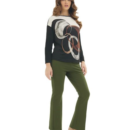 Divas Pantalone Invernale da Donna flare diagonale PN74 2510S38