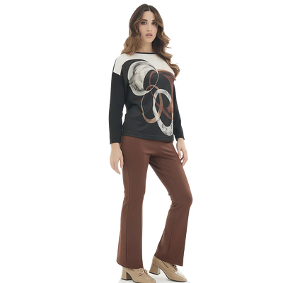 Divas Pantalone Invernale da Donna flare diagonale PN74 2510S38