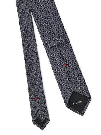JIL SANDER Cravatta in Grigio e Blu Navy 7 cm Jil Sander da uomo