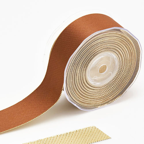 Nastro Classico bicolor retro oro per decorazioni e confezioni natalizie 10 mt