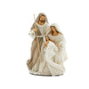 Natività monoblocco Lord statue per presepe con vestiti in tessuto h 28 cm