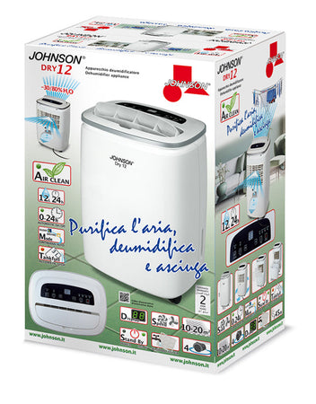 Johnson Dry12 Deumidificatore Elegante per Ambienti Medi 320W