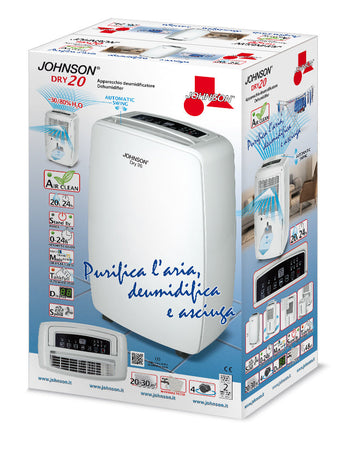 Johnson Dry20 - Deumidificatore di Design per Ambienti Medi e Grandi