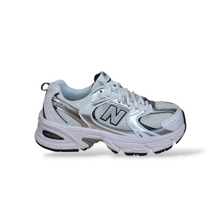 Sneakers bambino New Balance 530 bianche grigio blue laccio