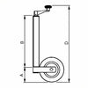 Servotimone leggero Simol con ruota d'appoggio da 245x70mm e portata 150kg