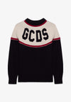 GCDS MAGLIONE STRIPES LOGO SWEATER da uomo