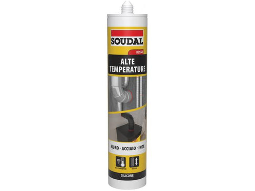 SILICONE ALTE TEMPERATURE SOUDAL DA 310 ML COLORE ROSSO PER MURO ACCIAIO E INOX