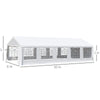 gazebo giardino esterno struttura completa 10x6m per feste sagre eventi cerimonie ristorante pub bar Tendone copertura con Pareti Rimovibili Porte e 6 Finestre armadio Bianco F100110-047WA