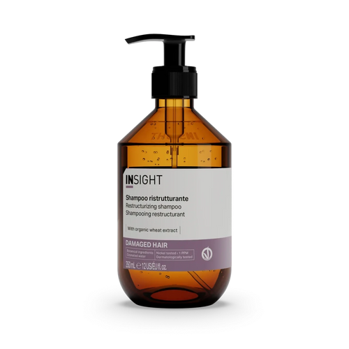 Shampoo Ristrutturante Insight per Capelli Danneggiati – Riparatore con Argan, Oliva e Grano, Nutriente e Illuminante 350/900ml