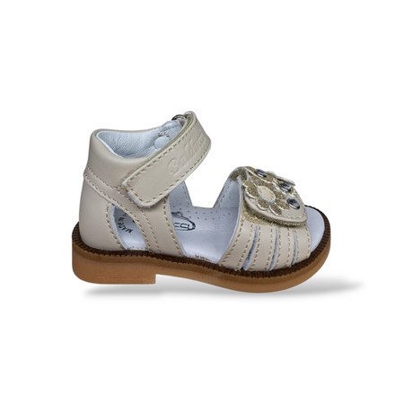 Sandalo Primi Passi Balducci Cita Pelle Beige Cerimonia Made in Italy Bambina