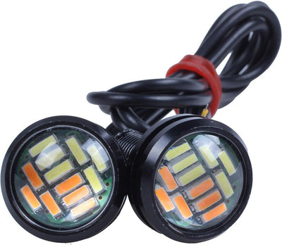 Eagle Eye Doppio Colore Bianco Giallo Luci Diurne E Freccia Auto Moto Ultra Slim 3W LED 4014 12V