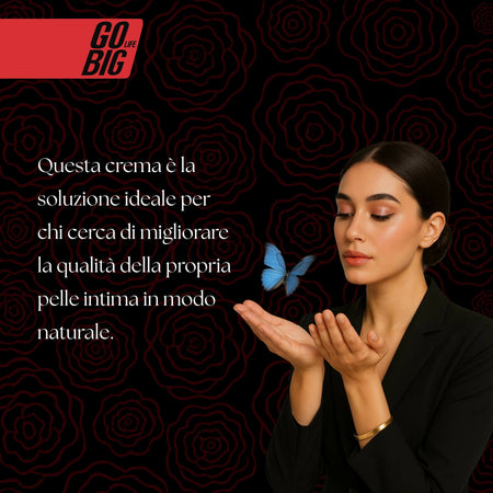 Gobig life maschera vaginale idratante e rassodante | riduce secchezza e lassità | pantenolo, aloe vera, olio di germe di grano e macadamia | 100% naturale | protegge dalle irritazioni | lubrificante