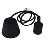 PENDEL CON PORTALAMPADA E27 IN SILICONE E CAVO 2X0,75MMQ L.1MT, NERO