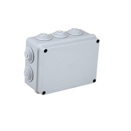 CASSETTA DI DERIVAZIONE  C/PASSACAVO  RETT. CON COPERCHIO A VITE IP44 150X110X75