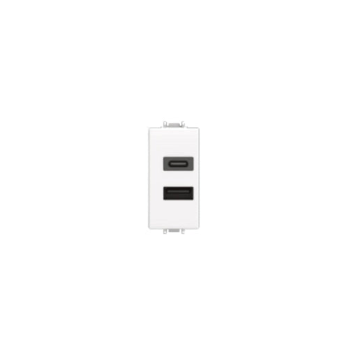 PRESA USB 2 IN 1 USB + TYPE C 3A - Comp. Plana