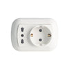 Kit 1 Presa Bipasso e 1 Presa Schuko Col.Bianco - Serie Round