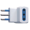 ADATTATORE SPINA 10A 2P+T 3 PRESE 10A 2P+T IMQ BIANCO