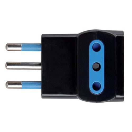 ADATTATORE SPINA 10A 2P+T 3 PRESE 10A 2P+T IMQ NERO