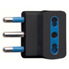 ADATTATORE SPINA 16A 2P+T 3 PRESE BIPASSO 10/16A IMQ NERO