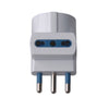 ADATTATORE SPINA 16A2P+T 1 PR STRD.TEDESCO 2 PR BIP 10/16A IMQ BIANCO