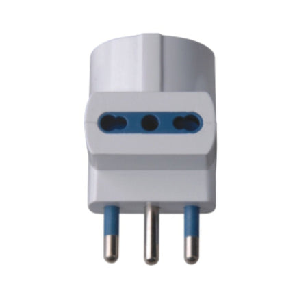 ADATTATORE SPINA 16A2P+T 1 PR STRD.TEDESCO 2 PR BIP 10/16A IMQ BIANCO