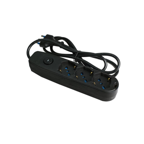 MULTIPRESA 3 USCITE UNIVERS. SP.16A  CAVO MT.1.5  NERO (RIF.30096N)