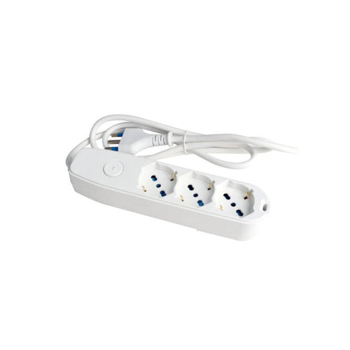 MULTIPRESA 3 USCITE UNIVERS. SP.16A  CAVO MT.1.5  BIANCO (RIF.30101N)