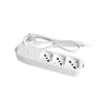 MULTIPRESA 3 USCITE UNIVERS. SP.SCHUKO  CAVO MT.1.5  BIANCO (RIF.30102N)