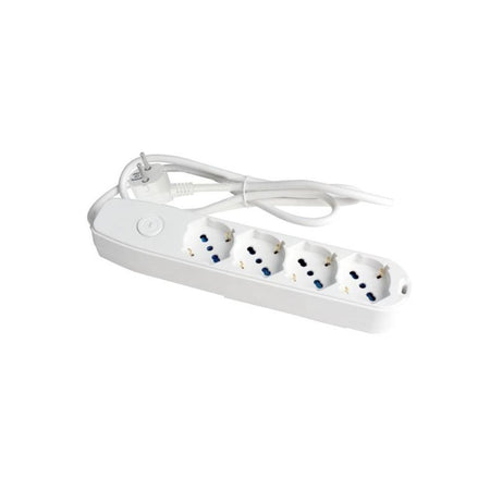 MULTIPRESA 4 USCITE UNIVERS. SP.SCHUKO CAVO MT.1.5 BIANCO (RIF.30104N)