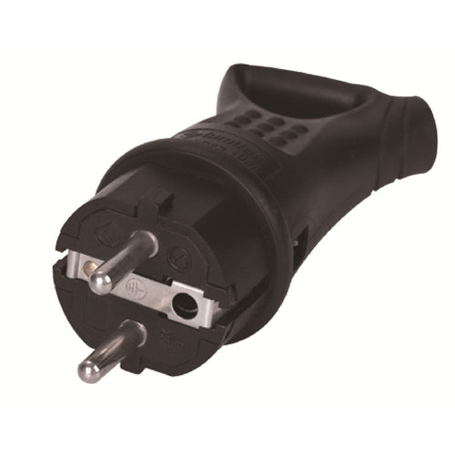 SPINA SCHUKO GOMMA ANTISPRUZZO IP44 CON GANCIO ESTRAZIONE