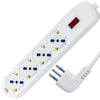 MULTIPRESA 3 USCITE UNIV PROT SOVRAC SPINA 10A CAVO 1.5M 2500W BIANCA