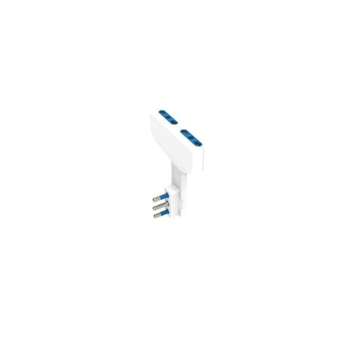 ADATTATORE ULTRAPIATTO SPINA 16A, 2 PRESE 10/16A 250V BIANCO