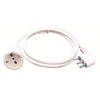 PROLUNGA LINEARE SPINA 16A 2P+T PRESA UNIV CAVO 3X1MM 3M BIANCA
