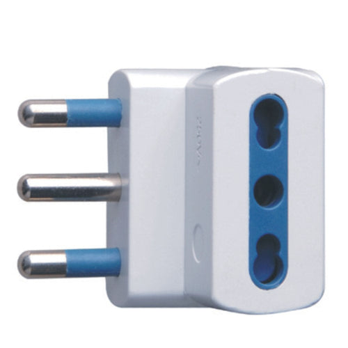 ADATTATORE SPINA 16A 2P+T 3 PRESE BIPASSO 10/16A IMQ BIANCO SFUSO