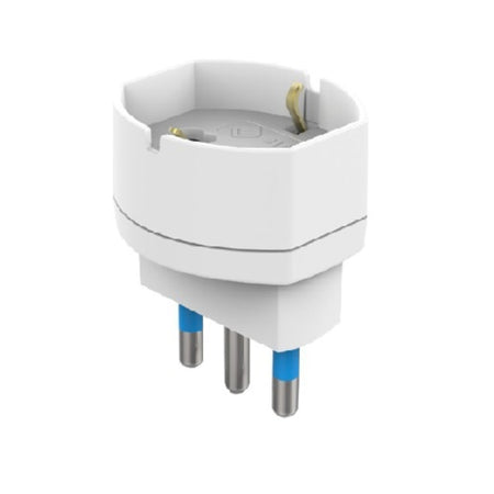 ADATTATORE SPINA 16A 2P+T 1 PRESA UNIVERSALE IMQ BIANCO SFUSO