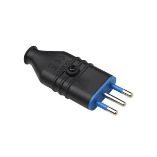 SPINA ANTISCHIACCIAMENTO 10A 2P+T IN PVC, NERA SFUSO