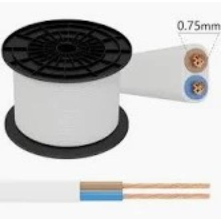 CAVO- 3X0.75MM - 120 METRI - BIANCO -  PREZZO AL METRO