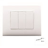 KIT 3 MODULI CON SUPPORTO +PLACCA +DEVIAT UNIPOL + 2COPRIFORO IMQ BIANCO