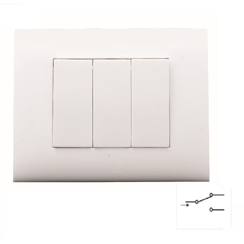 KIT 3 MODULI CON SUPPORTO +PLACCA +DEVIAT UNIPOL + 2COPRIFORO IMQ BIANCO