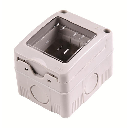 CONTENITORE PORTAFRUTTI DA PARETE 2 POSTI CON COPERCHIO-IP55