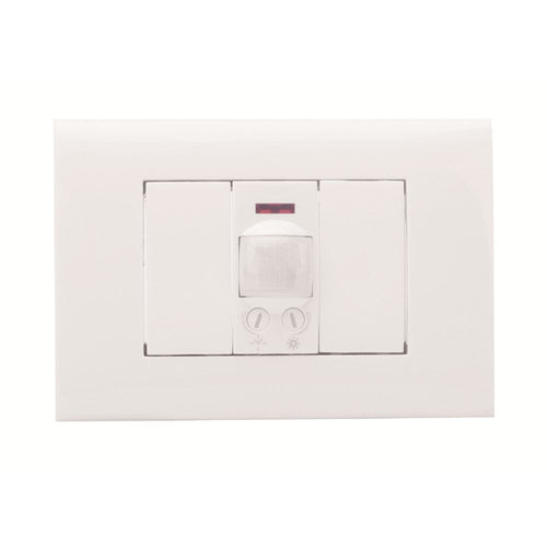 KIT 3 MODULI CON SUPPORTO+PLACCA+SENSORE MOVIMENTO+2 COPRIFORO ANTRACITE