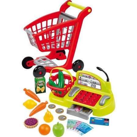 Ecoiffier Supermarket Trolley con registratore di cassa