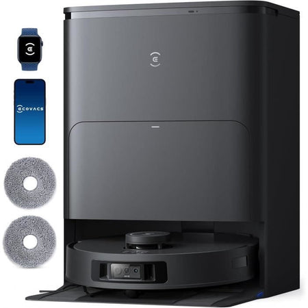 Robot aspirapolvere ECOVACS T30S Pro Omni con dock - 11000Pa - Spazzola ZeroTangle - Pulizia con acqua calda