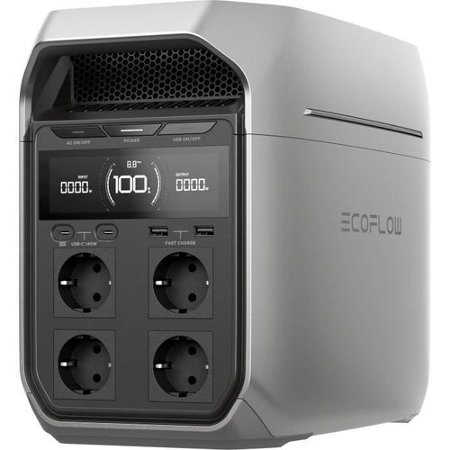 Central eléctrica portátil - EcoFlow - DELTA 3 Plus - Capacidad de 1024 kWh, seguridad energética, diseo portátil